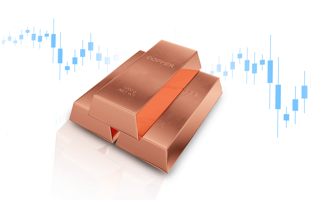 An illustration of copper bar prices.