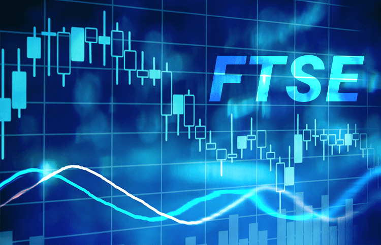 Background with candlestick chart and 'FTSE' written over it Background with candlestick chart and 'FTSE' written over it.