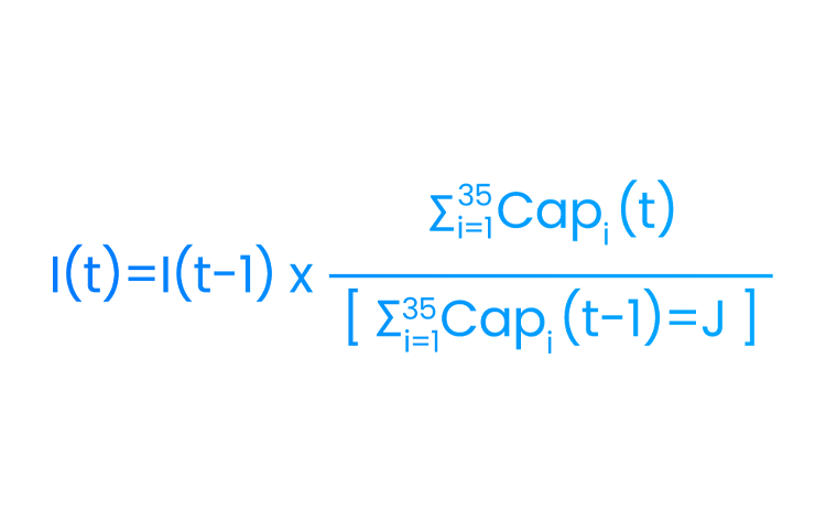 The formula for the IBEX 35 calculation. The formula for the IBEX 35 calculation.