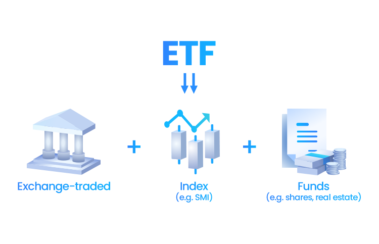 Illustration of an etf structure. Illustration of an etf structure.