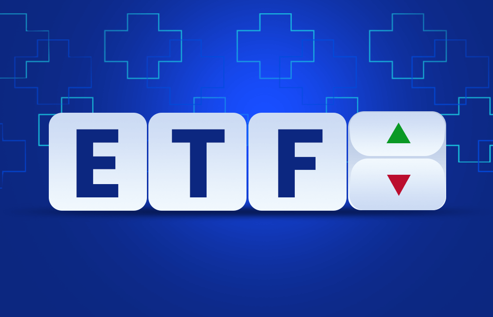An illustration of the words leveraged etfs with rising and falling arrows. An illustration of the words leveraged etfs with rising and falling arrows