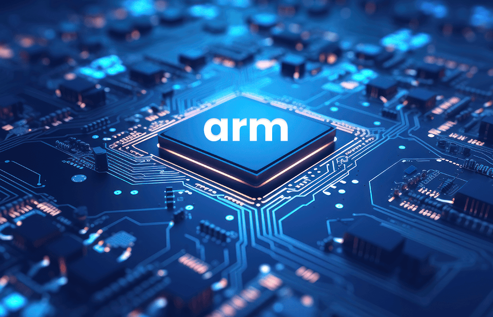 An illustration of an ARM chip An illustration of an ARM chip