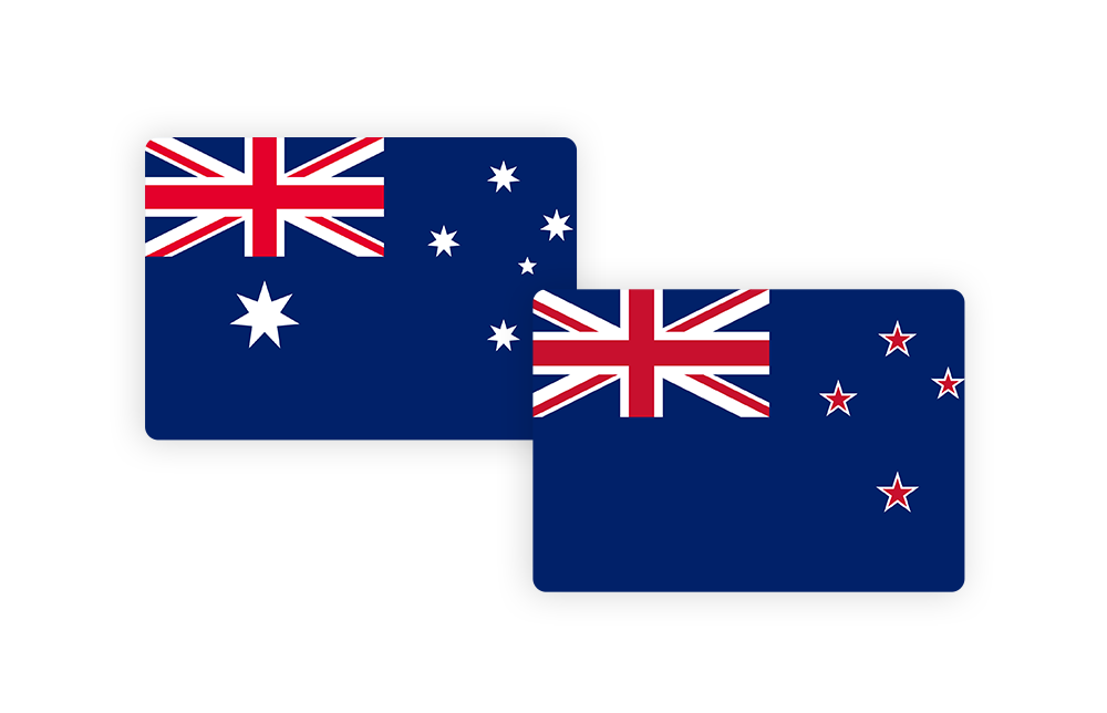 an illustration of the flags of Australia and New Zealand an illustration of the flags of Australia and New Zealand