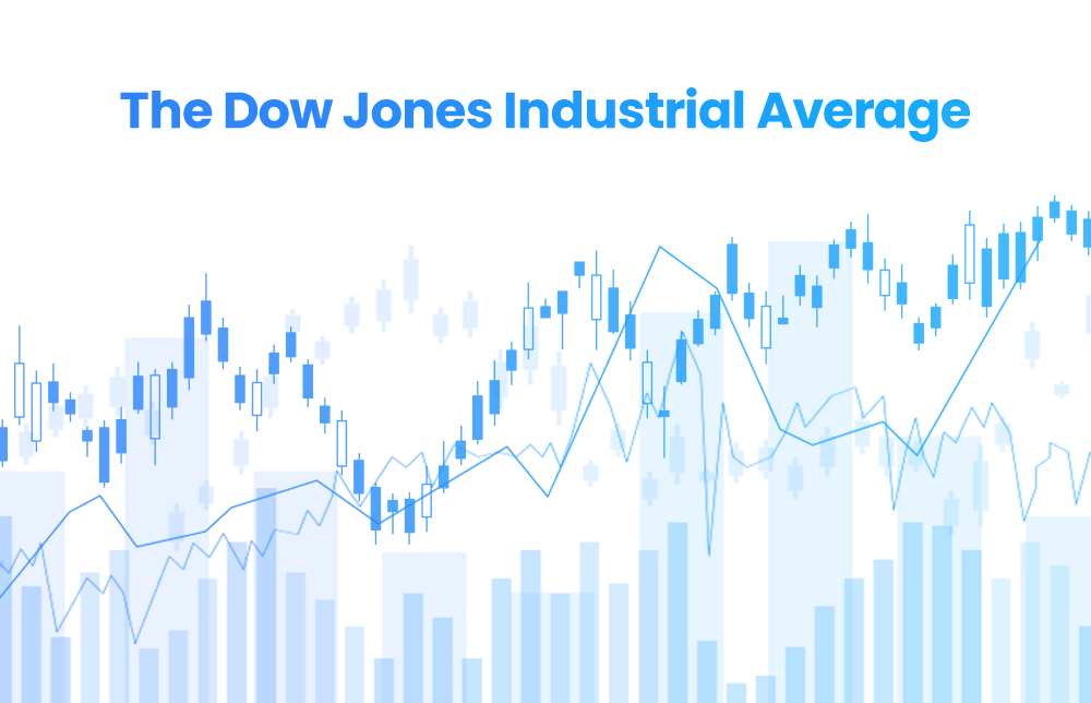 an illustration of the Dow Jones Industrial Average index. an illustration of the Dow Jones Industrial Average index.