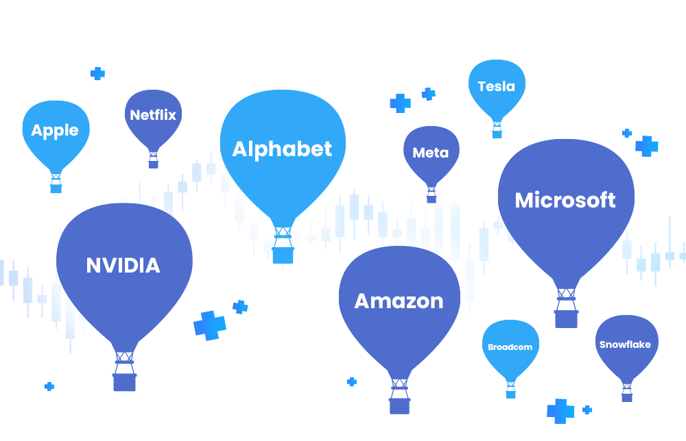 An illustration of NYSE FANG+ companies