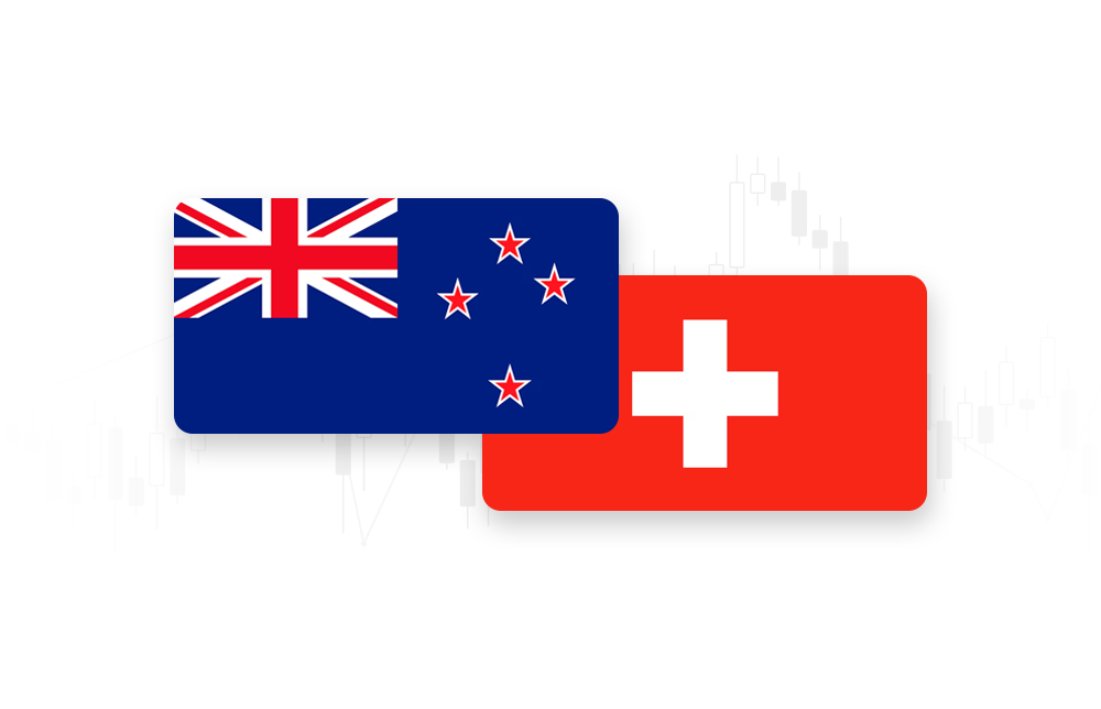 An illustration of the New Zealand and Swiss flags with light charts in the background. An illustration of the New Zealand and Swiss flags with light charts in the background.