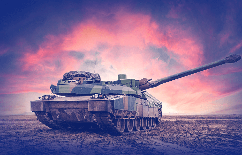 An image of a Rheinmetall defense tank. An image of a Rheinmetall defense tank.