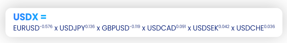 A formula of how to calculate the usdx A formula of how to calculate the usdx
